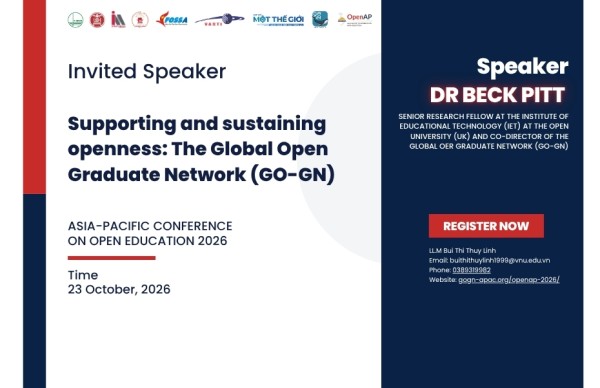 Speaker Announcement: Supporting and Sustaining Openness: The Global Open Graduate Network (GO-GN) - Dr Beck Pitt